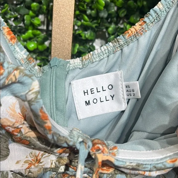 HELLO MOLLY RT: $85 BASQUE COUNTRY DRESS SAGE size XS - Picture 7 of 12